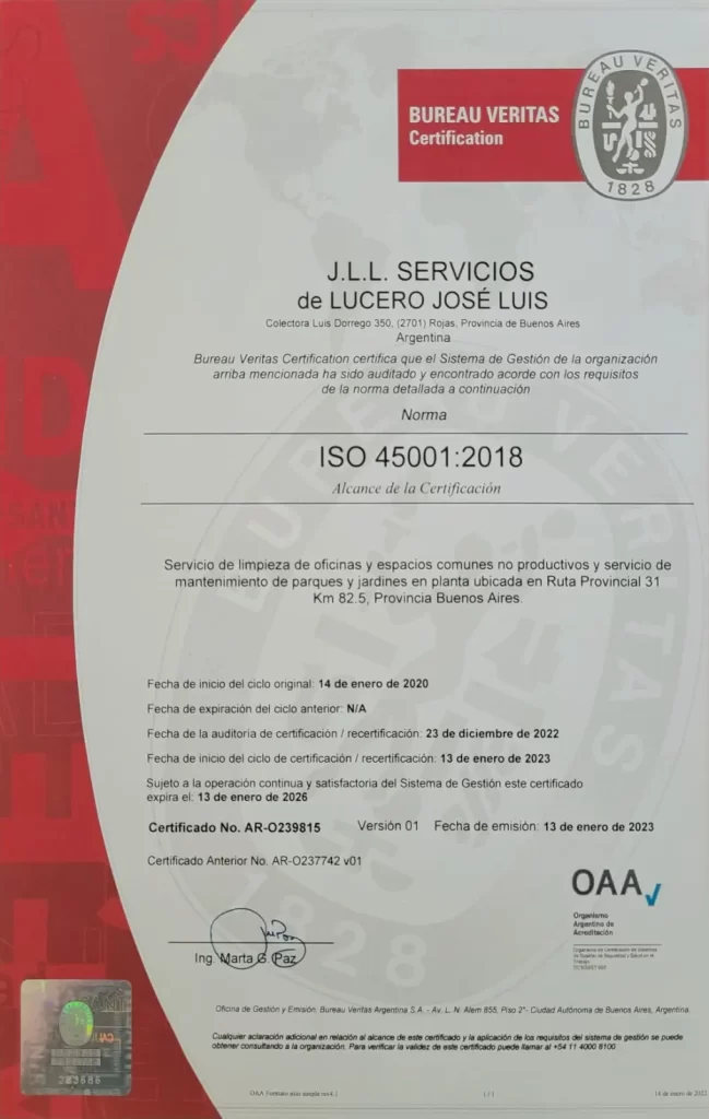 ISO 45001 2018